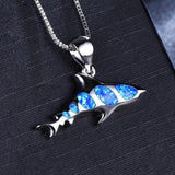 Shark Opal Necklace animal necklace enjoy life creative 