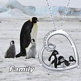 silver 925 Penguin Gifts Sterling Silver Penguin Necklace Penguin Pendant Jewelry for Women Girls Gifts Animal Necklace Romanticwork Jewelry 