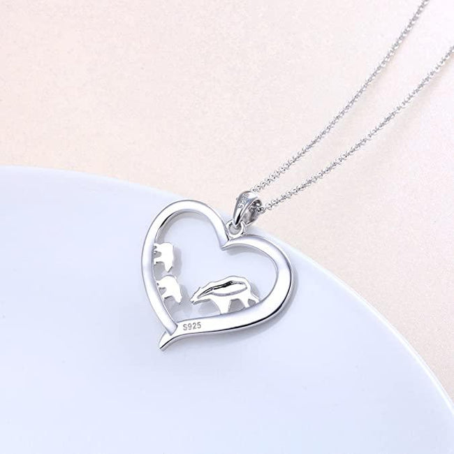 Sterling Silver For Mom Necklace Mothers Day Gift Mama Bear Pendant Necklace or Bracelet for Mum Animal necklace DAOCHONG 