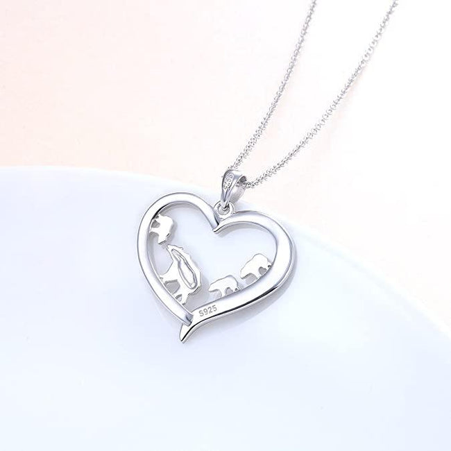 Sterling Silver For Mom Necklace Mothers Day Gift Mama Bear Pendant Necklace or Bracelet for Mum Animal necklace DAOCHONG 