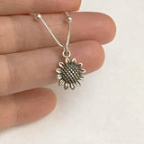 Sunflower Anklet, Sterling Silver Beaded Ankle Bracelet, Good Luck Charm Jewelry, Shamrock Anklet