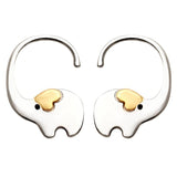 Women Lovable Long Nose Elephant 925 Sterling Silver Animal Hook Earrings animal earrings Romanticwork Jewelry 